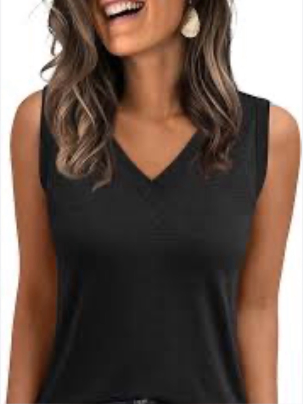 Versace jeans couture -Black Sleeveless V-Neck Top
